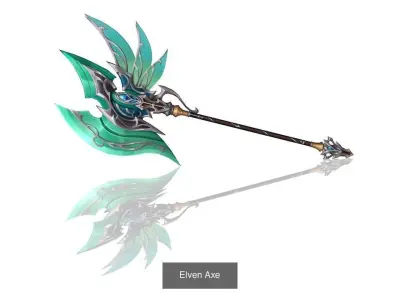 Elven Weapons 3D Model Pack