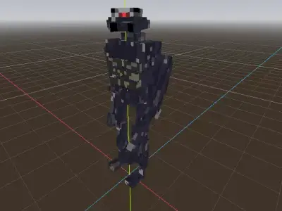 Robot Low-poly 3D model 29