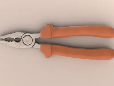 pliers Low-poly 3D model 2