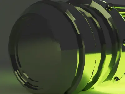 Ooze broken canister radioactive mutagen  3D model