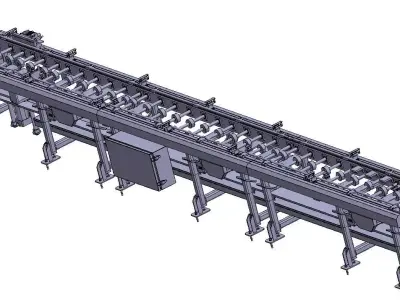 Industrial Production and Component Assembly Conveyor System 3D model