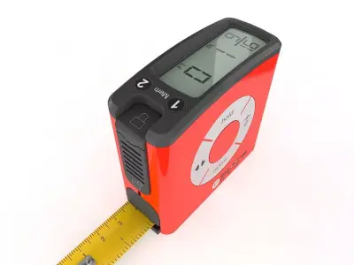 Digital Tape Meter  Original Rigged 3D model