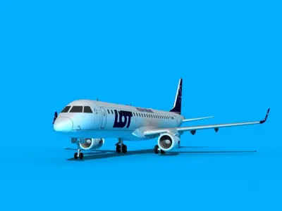 Embraer Emb-190 Polish LOT 3D model