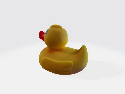 Yellow duck Low-poly 3D model