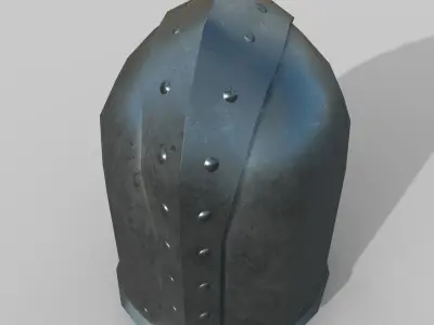Warrior helmet Version 2 Low-poly 3D model