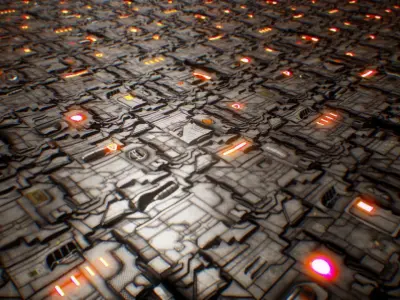 PBR Seamless Sci-Fi Texture 05 Low-poly 3D model