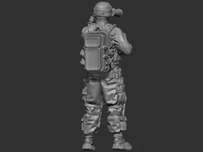 USA modern soldier 5 3D print model
