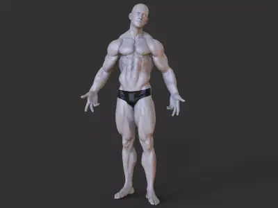 Bodybuilder Pose 3D print model 9