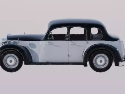 Classic 1940s-Style Sedan 3D model