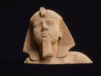 Pharaoh Head Low-poly 3D model