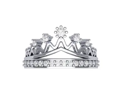 Crown Ring 3D print model