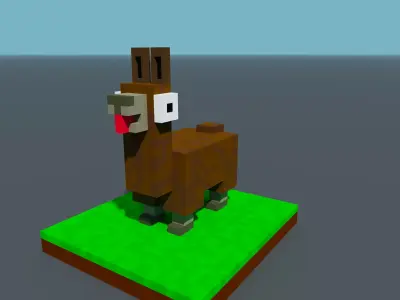 Voxel Llama 3D model