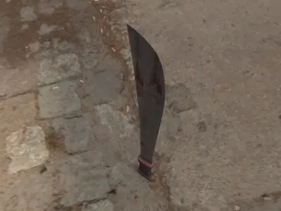 Machete -- PBR -- Game Ready Asset  Free low-poly 3D model