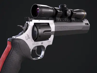 Taurus Raging Hunter 44 Magnum Low-poly 3D model