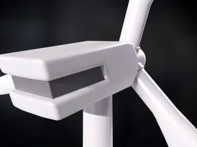 Wind Turbine Low-poly 3D model get