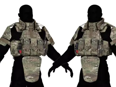 WARRIOR ASSAULT DCS PLATE CARRIER VEST V2 Low-poly 3D model