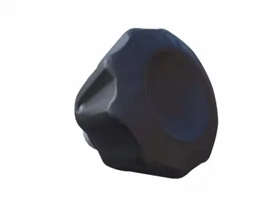 Industrial Knob Low-poly 3D model 3