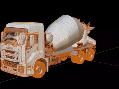 Isuzu Giga Concrete Mixer 3D model