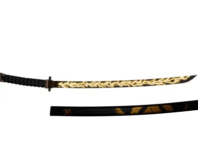 Darkbolt Katana Sword 3D model