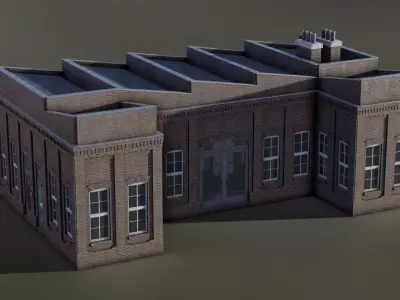 European Building 21 Low-poly 3D model