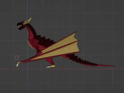 Dragon 3D model 4
