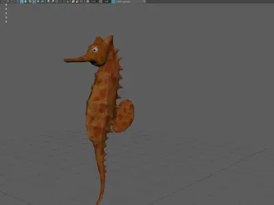 seahorse 3D model 2