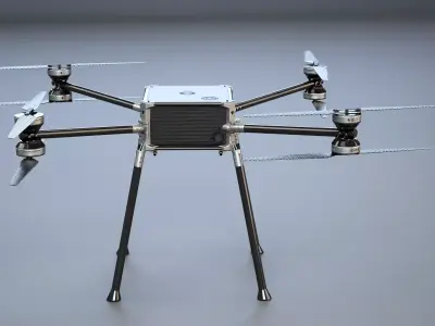 Quadcopter Utility Drone Industrial UAV  Low-poly 3D model