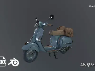 vintage scooter 3D model purchase
