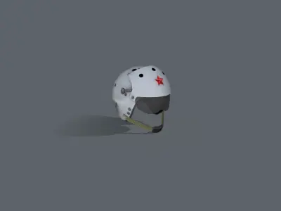 China Air Force Helmet TK-11C Low-poly 3D model