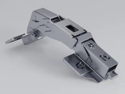 Cabinet Hydraulic Hinge 165 animated  Low-poly 3D model