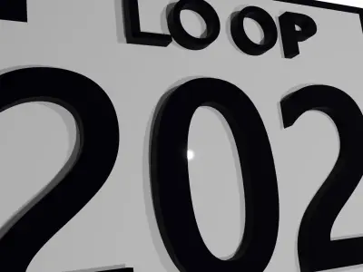 Sign Arizona Loop 202 3D model
