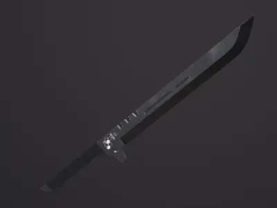 Soshiro Hoshina Katana Sword from Kaiju No 8 PBR Low-poly 3D model