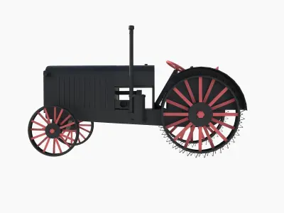 restored tractor from the 30s 3D model