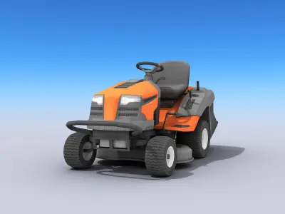Riding Lawn Mower Low-poly 3D model