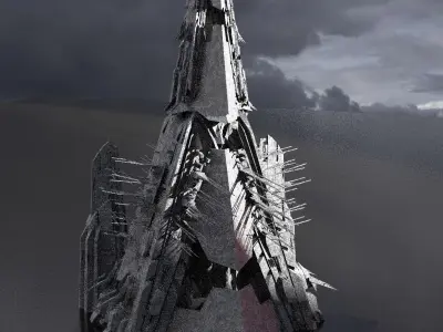 Sci Fi Research base Tower 3  3D model