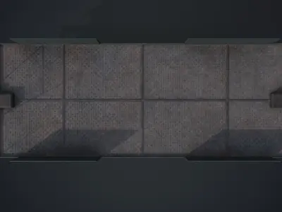 Railroad Platform Low-poly 3D model