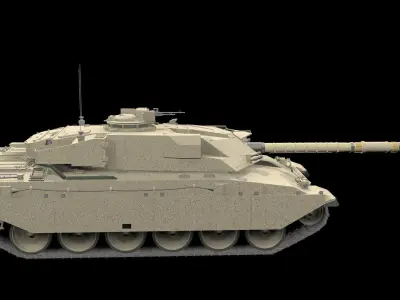 Military tank 3D model 2