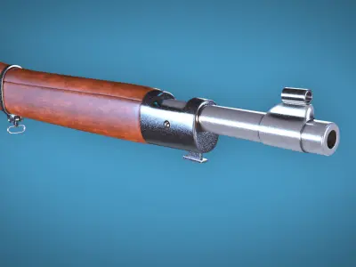 Springfield M 1903 Bolt Action Rifle LowPoly Firearm  3D Model Low-poly 3D model