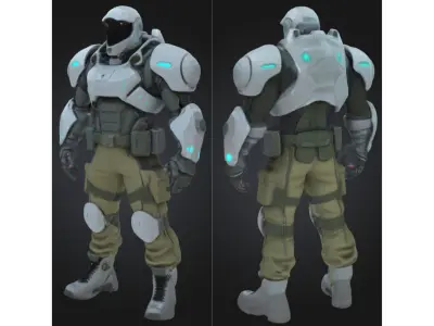Tank Combat Android Low-poly 3D model