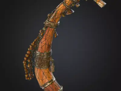 Traditional Indian Shehnai Low-poly 3D model