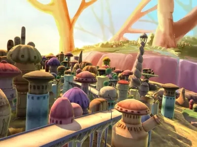 Cartoon City 02 3D model