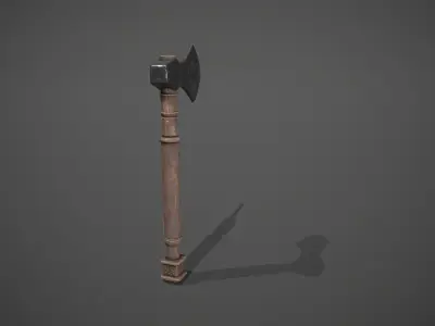 Antique Axe Low-poly 3D model