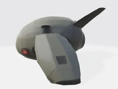 Alien drone Low-poly 3D model