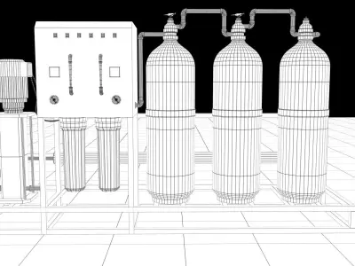 Industrial Demineralisation Plant 3D model