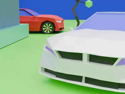 Low poly house enviroment Low-poly 3D model