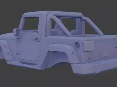 Jeep upper body part No Tyres 3D model