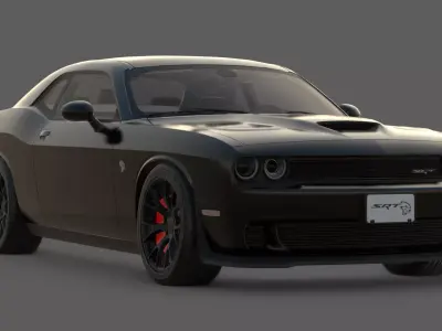 2015 Dodge Challenger SRT Hellcat 3D Model  American Muscle 3D model