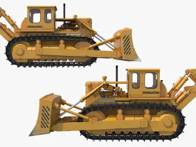 Bulldozer Komatsu 3D model