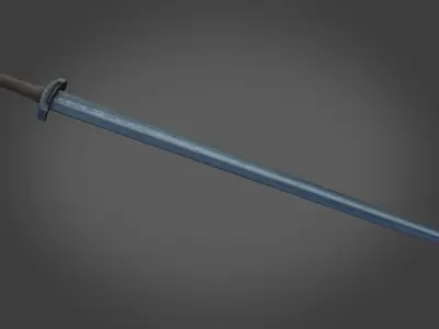 Stylized Viking sword Low-poly 3D model