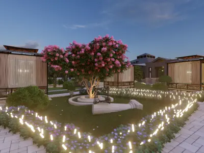 Restaurant Landscape Free 3D model